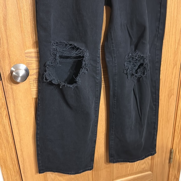 Super-High Rise Distressed Baggy Jeans - Wild Fable™ Black Wash - Picture 6 of 16